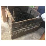 Wood crate & trouble light