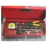 Tool box with assorted tools