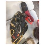 Bike seat & leather Nike ball glove
