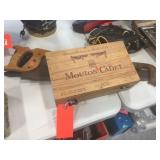 Saws, wood box, antennas & assorted