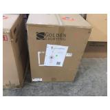 Post 8 light pendant in white gold