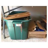 Tote & box of assorted sized picture frames. No