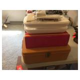 Electric scissors & sewing box with sewing