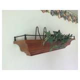 Clock, birdhouse & wall shelf