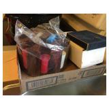 Poker chips, playing cards