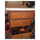 Rope & assorted contents in 3 drawers