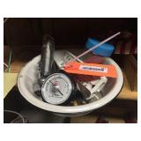 Fishing barometer, flashlights