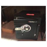 Sentry safe w/key, unknown  combination