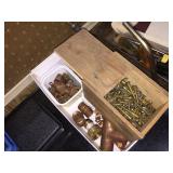 Box of copper fittings & box of screws