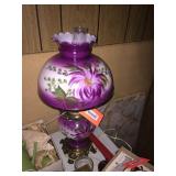 Purple hurricane lamp