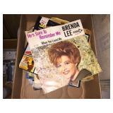 Box of 45rpm records