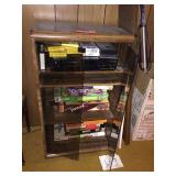 Cabinet w/contents - games & VHS player