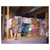 Toys & dolls on shelf