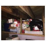 2 Shelves of holiday decorators