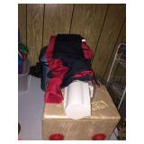 Worm farm, soft tackle box (empty),