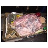 Shell, postcards, buttons, asst