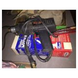Propane torch, B&D 1/4" drill, bits