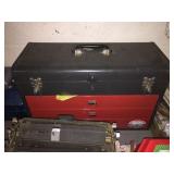 3 Drawer metal tool chest w/contents