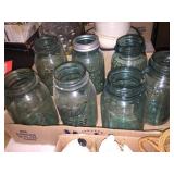 7 Blue Ball jars