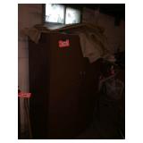 Metal wardrobe w/contents 36x20x63