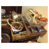 Staplers, clothes pins, tape & asst