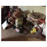 TV tray, decorators, magazines, asst