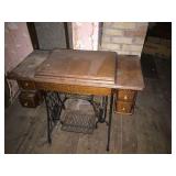 Singer sewing machine in attic