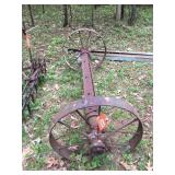 2 Metal wheels w/axle 24" diameter