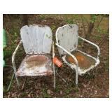2 Metal chairs