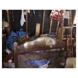 Contents in back corner & in rafters