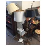 Assorted floor lamps