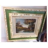 Framed decorator picture. 18"x17"