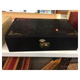Jewelry box & assorted costume jewelry.