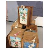 Wood boxes of decorators