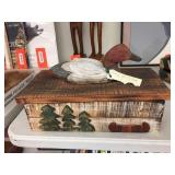 Decoy box. 16"x8"x5" plus height of duck on top