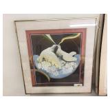 Framed decorator pictures. 25"x27"