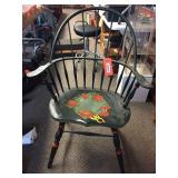 Spoke back wrap around chair