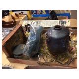 Goofus glass bowl & assorted