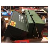 GI joe boxes. One is plastic & one is wood