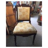 Wood framed upholstered chair