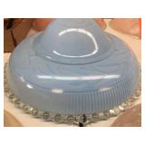 2 vintage glass shades