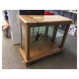 Lighted cabinet with mirrored back & glass