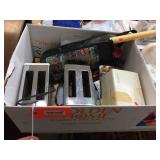 Toasters, car duster & assorted