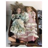 Box of assorted dolls