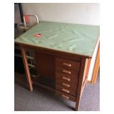 Drafting table with 6 drawers. 42"x30"x 46"