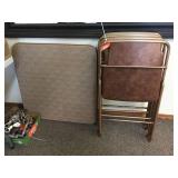 Non matching folding chairs & folding table