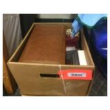 Box of photo albumns and frames