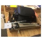 JVC compact VHS recorder with tripod/tapes/bag