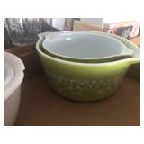 Pyrex bowls / large ice cream bowl - CHIPPED
