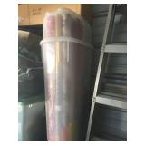 Wrapping paper bin with contents